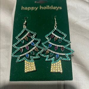 Festive Christmas Tree Earrings